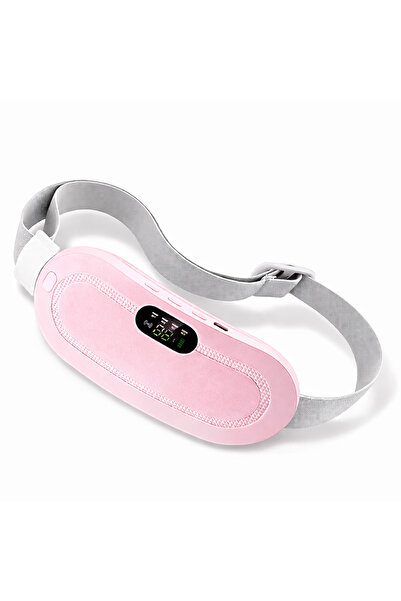 Generic حزام تدفئة لاسلكي مزود بوظيفة اهتزاز، قابل للتعديل، قابل لإعادة الشحن...