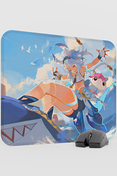 mousepad bastir Mualani Genshin Impact Anime Gacha V4 - 48X40 XL Gaming Mouse...