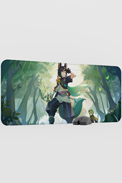 mousepad bastir Tighnari Genshin Impact Anime Gacha V2 - 90X40 XXL Gaming Mou...