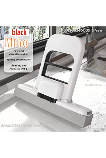 Choice6 1 Pcs Black Mop Strong Absorbent Mini Mop Dust Removal Portable Clean...