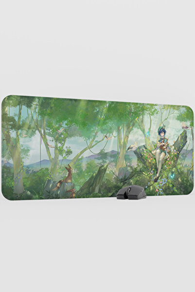 mousepad bastir Venti Genshin Impact Anime Gacha V4 - 90X40 XXL Gaming Mouse ...