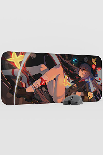 mousepad bastir لوحة ماوس للألعاب Hu Tao Genshin Impact Anime Gacha V4 - 70x3...