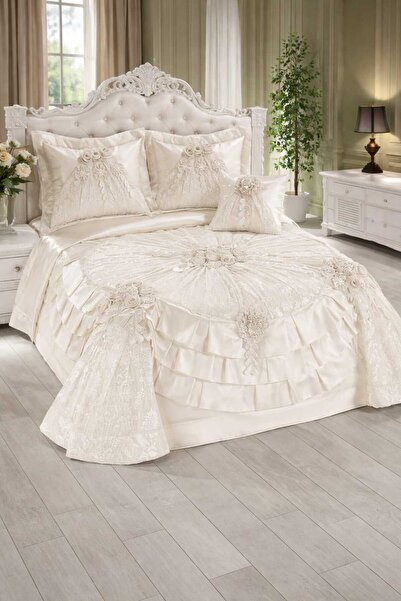 ANATOLIATEKSTILE Luxury Bedding Set with Embroidery and Lace – Elegant Design...