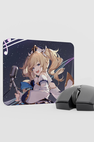 mousepad bastir Barbara Genshin Impact Anime Gacha V3 - 22X18 Gaming Mouse Pa...