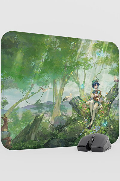 mousepad bastir Venti Genshin Impact Anime Gacha V4 - 48X40 XL Gaming Mouse P...