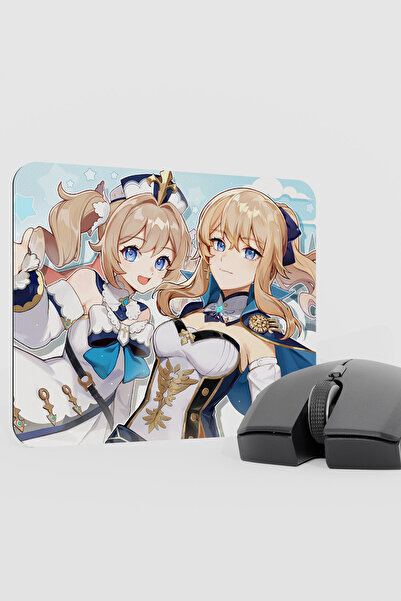 mousepad bastir Barbara Genshin Impact Anime Gacha V2 - 22X18 Gaming Mouse Pa...