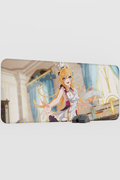 mousepad bastir Escoffier Genshin Impact Anime Gacha V2 - 90X40 XXL Gaming Mo...