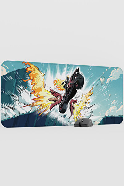 mousepad bastir Mavuika Genshin Impact Anime Gacha V4 - 90X40 XXL Gaming Mous...