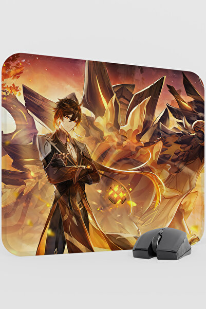 mousepad bastir Zhongli Genshin Impact Anime Gacha V1 - 48X40 XL Gaming Mouse...
