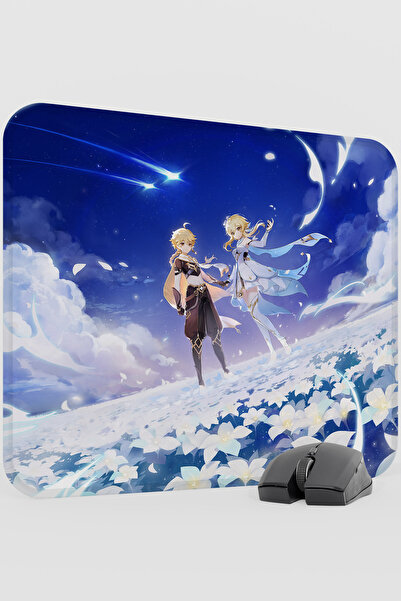 mousepad bastir لوحة ماوس ألعاب Aether Lumine Genshin Impact Anime Gacha V4 -...