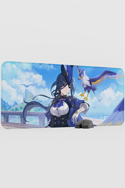 mousepad bastir Clorinde Genshin Impact Anime Gacha V5 - 90X40 XXL Gaming Mou...