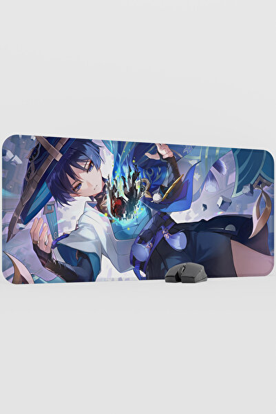 mousepad bastir Wanderer Genshin Impact Anime Gacha V3 - 90X40 XXL Gaming Mou...