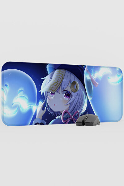 mousepad bastir Qiqi Genshin Impact Anime Gacha V1 - 70X30 XL Gaming Mouse Pa...