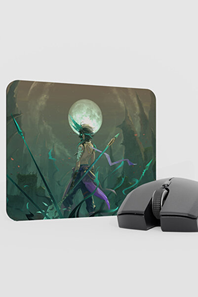 mousepad bastir Xiao Genshin Impact Anime Gacha V5 - 22X18 Gaming Mouse Pad M...