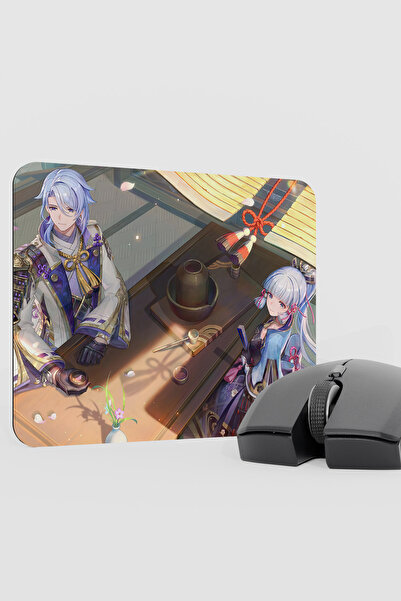 mousepad bastir Ayaka Genshin Impact Anime Gacha V1 - 22X18 Gaming Mouse Pad ...