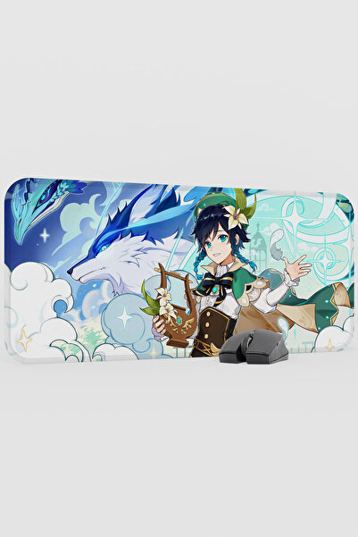 mousepad bastir Venti Genshin Impact Anime Gacha V1 - 70X30 XL Gaming Mouse P...