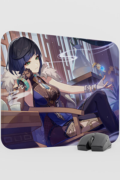 mousepad bastir لوحة ماوس ألعاب Yelan Genshin Impact Anime Gacha V3 - 48X40 XL