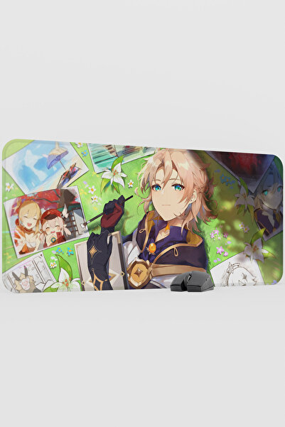 mousepad bastir Albedo Genshin Impact Anime Gacha V2 - 90X40 XXL Gaming Mouse...