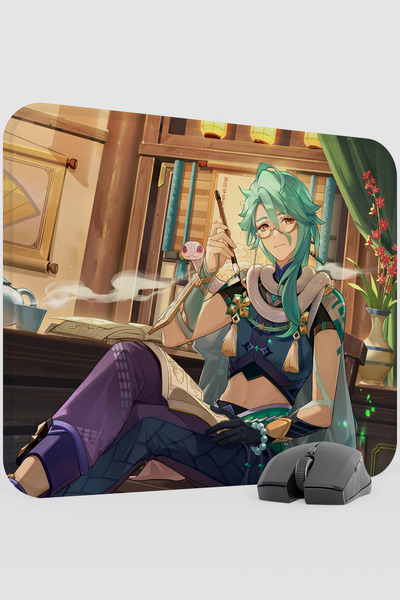mousepad bastir Baizhu Genshin Impact Anime Gacha V5 - 48X40 XL Gaming Mouse ...