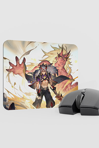 mousepad bastir Itto Genshin Impact Anime Gacha V5 - 22X18 Gaming Mouse Pad M...