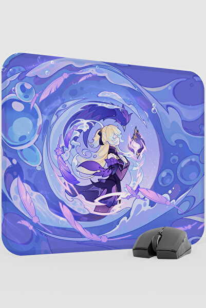mousepad bastir Fischl Genshin Impact Anime Gacha V2 - 48X40 XL Gaming Mouse ...