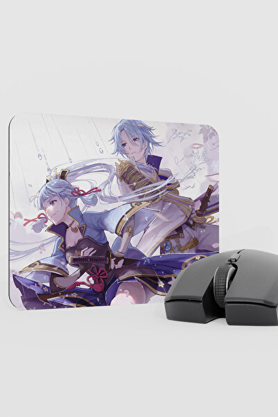 mousepad bastir Ayato Genshin Impact Anime Gacha V5 - 22X18 Gaming Mouse Pad ...