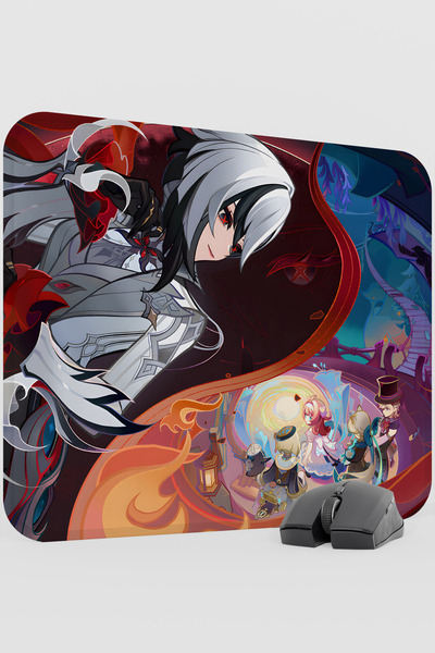 mousepad bastir لوحة ماوس ألعاب Arlecchino Genshin Impact Anime Gacha V3 - 48...