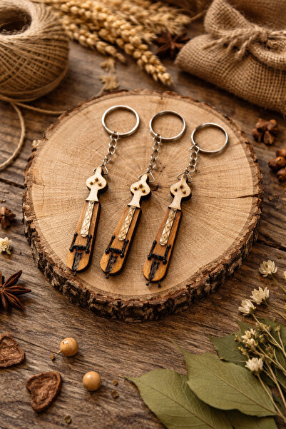 seymenbıçakçılık Handmade Wooden Mini Instrument Keychain – Set of 3 |   Auth...