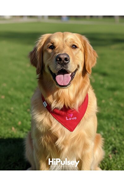 Love Basic Nakış Desenli Köpek Bandanası