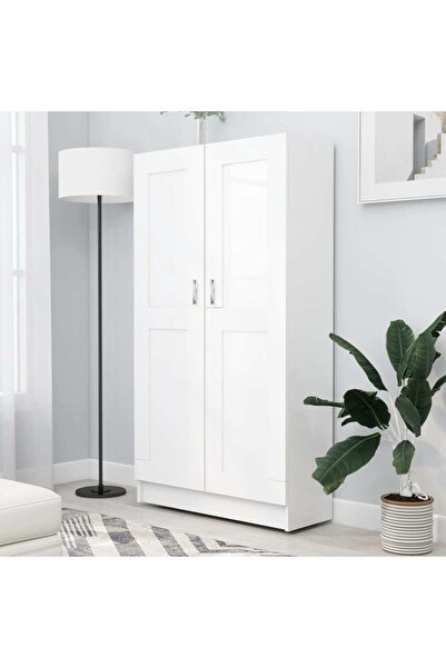 vidaxl Book Cabinet White 82.5x30.5x150 cm Engineered Wood