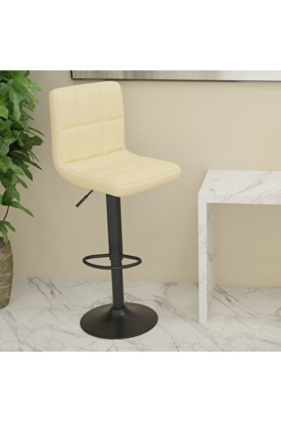 vidaxl كرسي بار من قماش كريمي