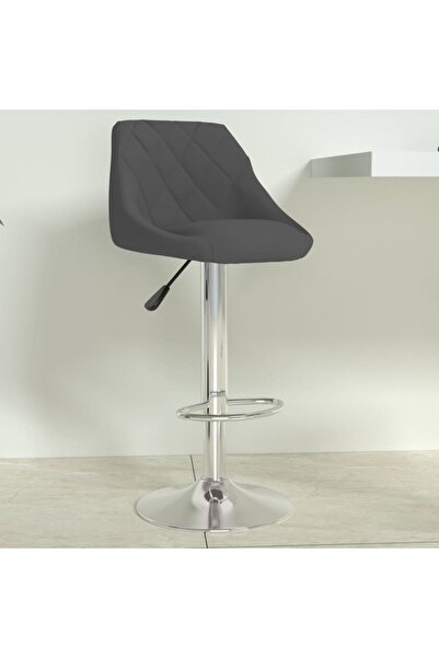vidaxl Bar Stool Dark Grey Velvet