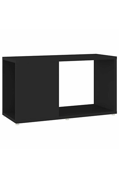 vidaxl TV Cabinet Black 60x24x32cm Engineered Wood