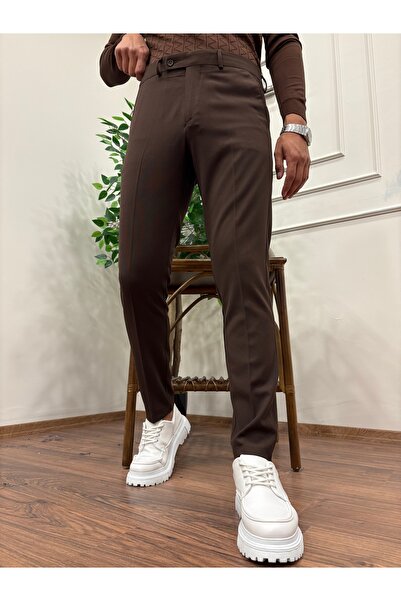 BARMEN STORE DİL DETAYLI KUMAŞ PANTOLON