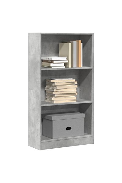 vidaxl Bookcase Concrete Grey 60x24x109 cm Engineered Wood