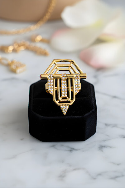 mosmoda خاتم سيريناي من حجر الزركون الفولاذي، قابل للتعديل