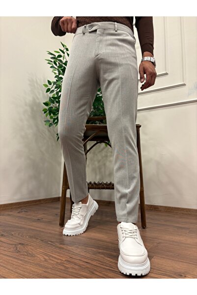 BARMEN STORE DİL DETAYLI KUMAŞ PANTOLON