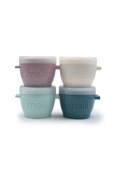 Melii SET 4 RECIPIENTE SILICON SNAP&GO, LUXE, 4*118 ML