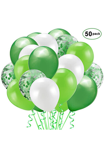 Generic مجموعة بالونات كونفيتي لتزيين حفلات أعياد الميلاد مكونة من 50 قطعة، ب...