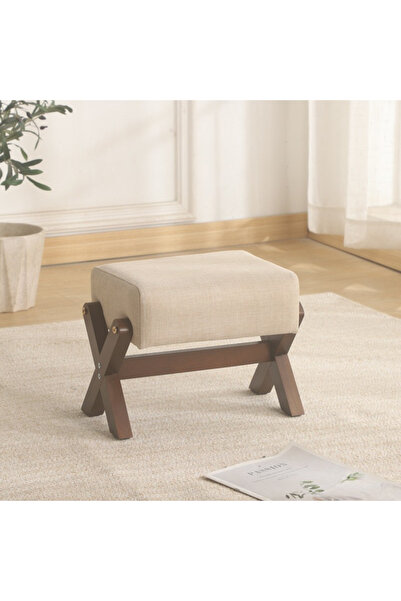 Generic Dark Walnut Solid Wood Stool, Multi-Purpose Bench and Shoe Stool for ...