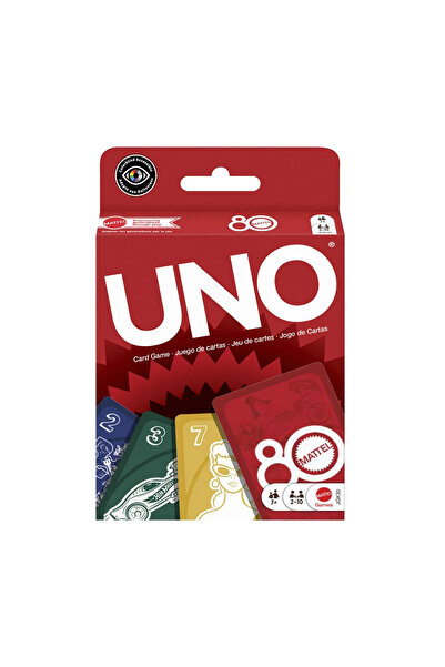 mattel JOC DE CARTI UNO ANIVERSAR 80 DE ANI ROSU RUBIN
