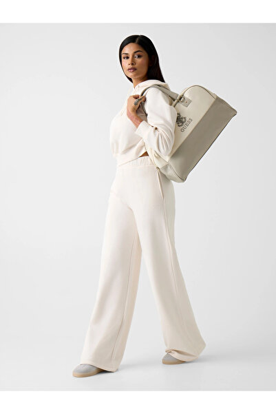 Guess Yayoi Wide Leg Women's White Sweatpants V6Rb03Kd761-G012