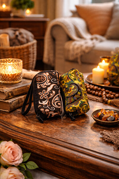 seymenbıçakçılık Handmade Patterned Mini Zippered Fabric Wallet Set of 2 – Co...