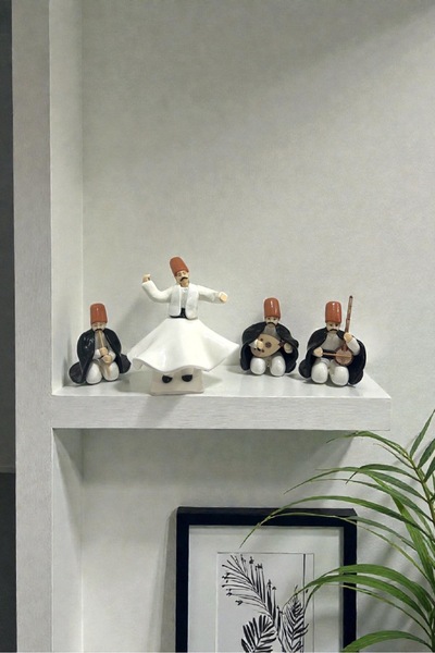 Home El Yapımı Semazen Seti – Semazen, Ney, Ud ve Tambur Çalan Figürler (4’lü...