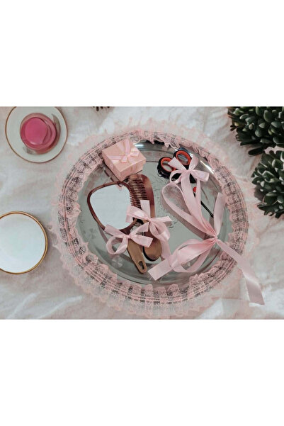 OBSIDION Tavita mot / turta dantela - roz pudra