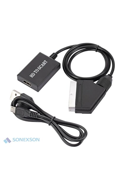 SONEX محول فيديو 5083 Hdmi إلى Scart 1080p HD Av