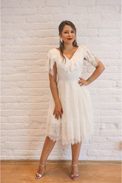 ambar studio Μίντι φόρεμα με δαντέλα Vanessa