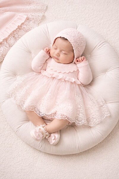 Nipperland Baby Girl Knitwear 6-Piece Hospital Set Pink 100% Cotton Knitwear