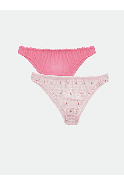 LC Waikiki LCW Young Ekru Baskılı Brazilian Külot 2'li