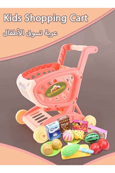 Generic Kids Shopping Cart Trolley Play Set with Pretend Food and Accessories...